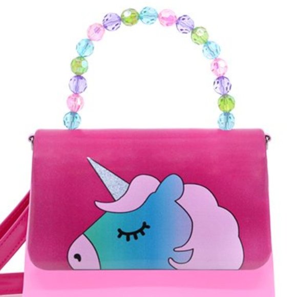 NWT, Pink Glitter-Horn Unicorn Satchel -- Chanteur Designs - Picture 3 of 3
